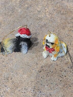 Holiday Dog Ornament Set - Red & Yellow Puppy Ornaments